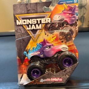 Monster Jam Sparkle Smash Unicorn Truck - Purple and Blue